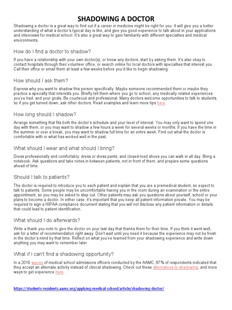 10 Shadowing Doctors in New York Neighborhoods