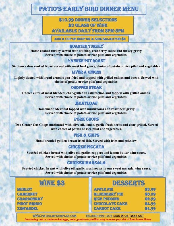 10 Early Bird Specials in New York Neighborhoods