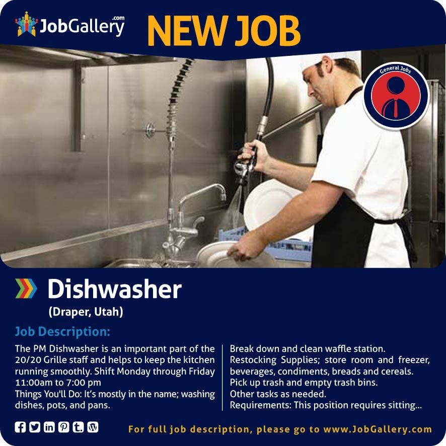 10 Dishwasher Positions in New York Neighborhoods